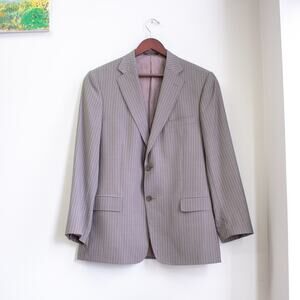 Versace Gray Pinstripe Suit Wool Size 38R